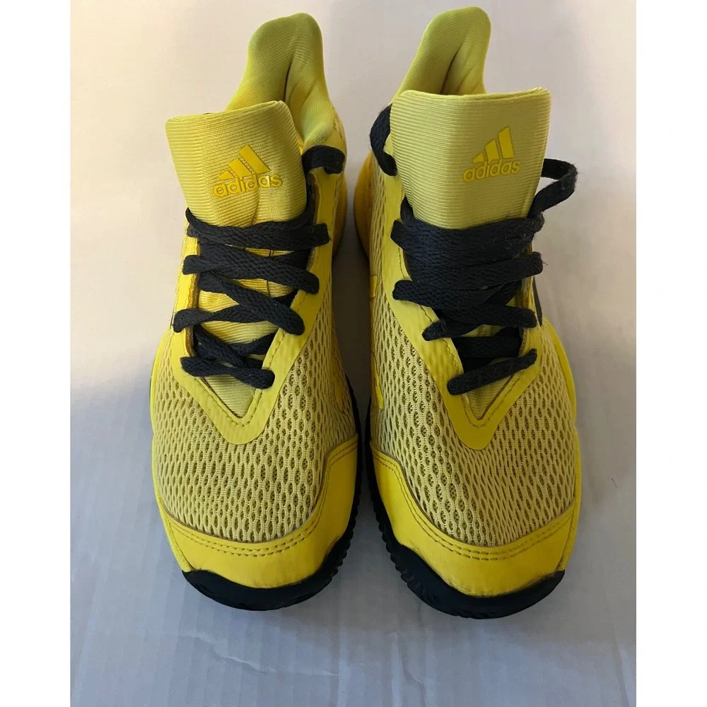 Adidas Barricade Tennis Shoes Yellow Black Kids Youth Size 3.5 US GY4016